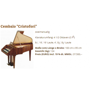 ĐÀN zweimanualig - Cembalo (Cristofori)